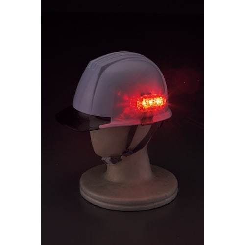 緑十字 ヘルメット用点滅灯 赤 ST651(一般溝