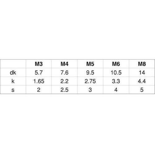 SUNCO SUSピン6カクボタン小 6×20 (