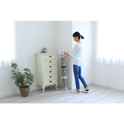 IRIS 522631 伸縮スリム収納物干し