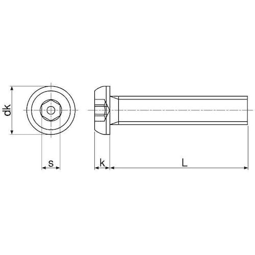 SUNCO SUSピン6カクボタン小 4×35 (
