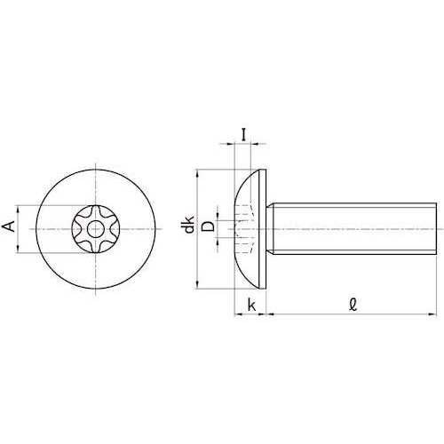 SUNCO 三価ブラックTRXタンパープルーフ ト