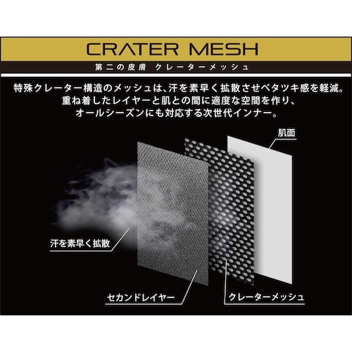 カジメイク 8823 クレーターメッシュVネック半