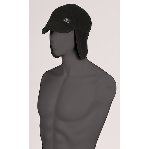 カジメイク フリース耳付キャップ ブラック 58c