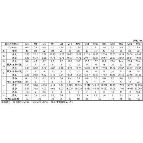 SUNCO ユニクロ CAP(六角穴付きボルト)(