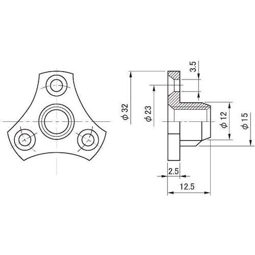SUNCO 三価ホワイト 鬼目ナット Jタイプ 1