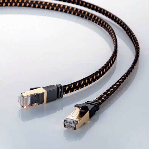 SANWA カテゴリ8メッシュフラットLANケーブ