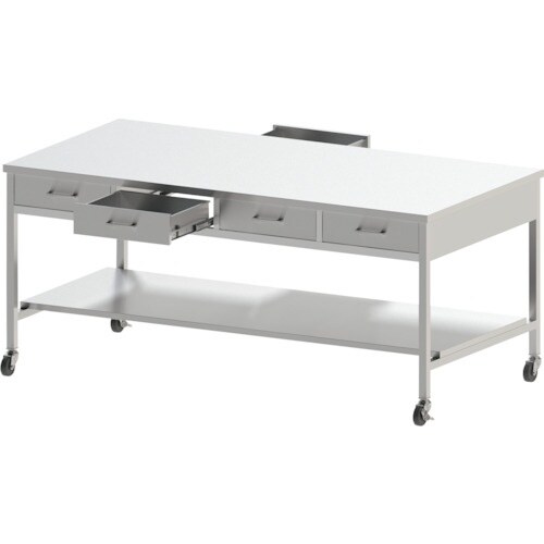 米澤 ステンレス作業台 両面引出付 間口1800×
