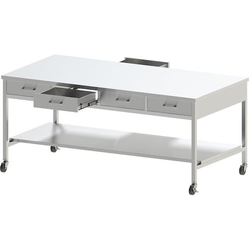 米澤 ステンレス作業台 両面引出付 間口1800×