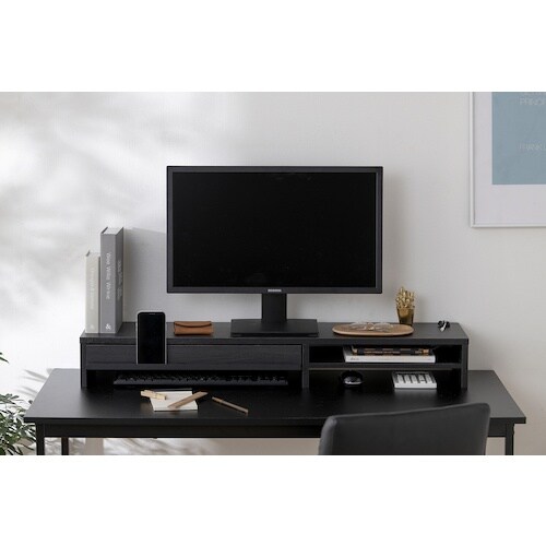 IRIS 289242 モニター台 引出し付き ブ