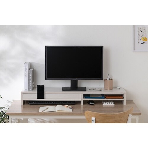 IRIS 289243 モニター台 引出し付き オ