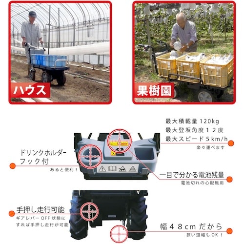 KAZ 電動運搬車エネトラ4 4輪スリムタイプ