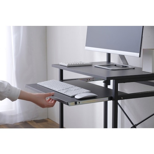 IRIS 574249 タワーデスク ブラック/ブ