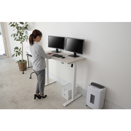 IRIS 283486 電動昇降テーブル ホワイト