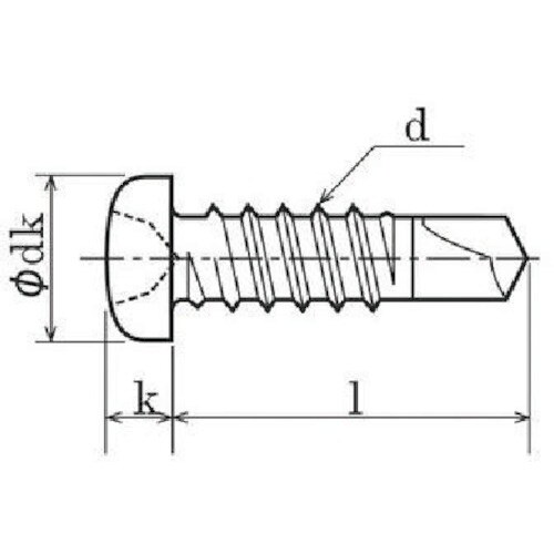 YAHATA ナベドリルねじ 三価クロメート 3.