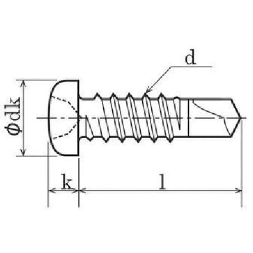 YAHATA ナベドリルねじ 三価クロメート 5X