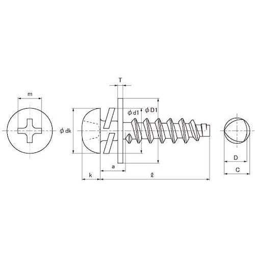 SUNCO ニッケル PタイプナベP=3 3×6