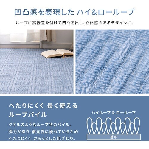 萩原 国産 軽量 敷き詰め 折畳カーペット アンバ