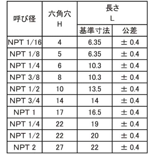 SUNCO SUSプラグ(沈み NPT 3/8 (