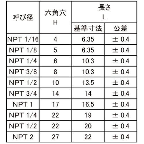 SUNCO SUSプラグ(沈み NPT 1/8 (