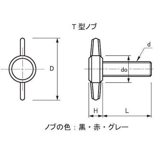 SUNCO サムスクリュ−(全ネジ T型(黒 5×