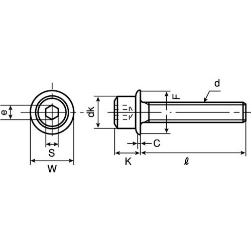 SUNCO 三価ブラック フランジソケット 日本フ