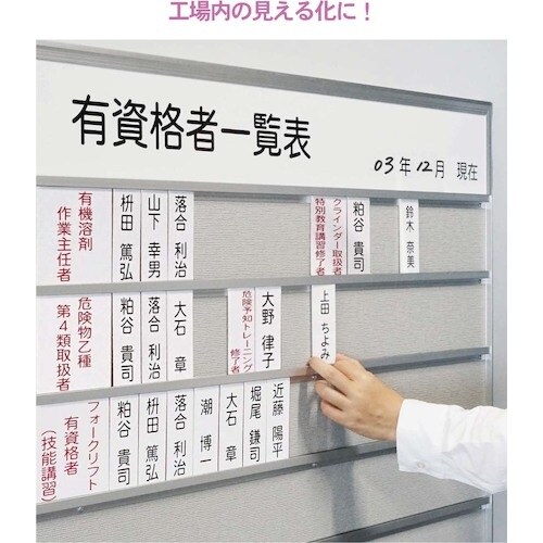 馬印 ホルダーレール付表示板