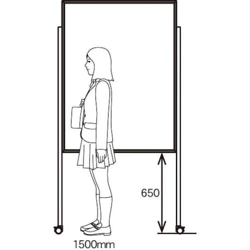 馬印 木製脚両面ホーローホワイトボード