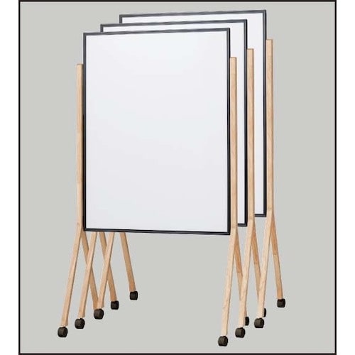 馬印 木製脚両面ホーローホワイトボード