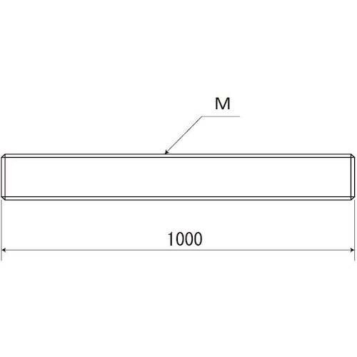 SUNCO メーター寸切 細目P=1.5 M22X