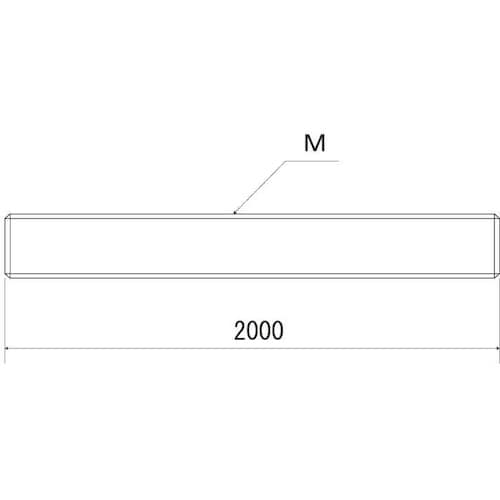 SUNCO 鉄寸切 W5/8X2000 (1本入)