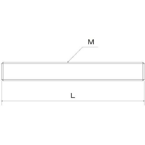 SUNCO 三価ホワイト 寸切 M20X2000