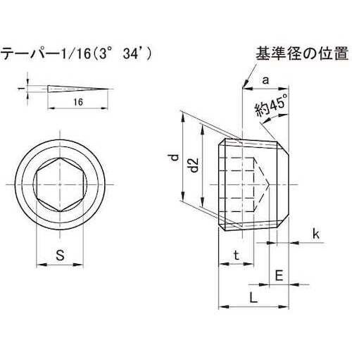 SUNCO SUS316L テーパープラグ 浮き