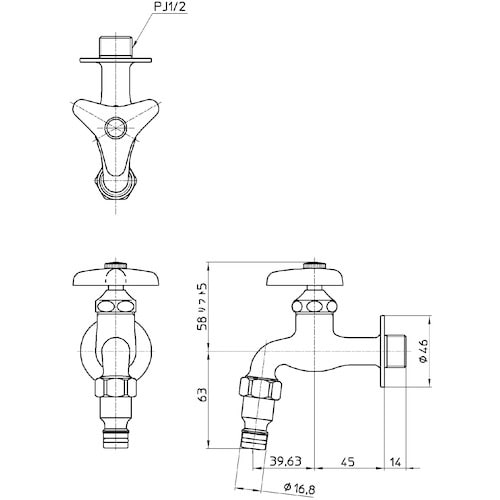 SANEI 散水用横水栓
