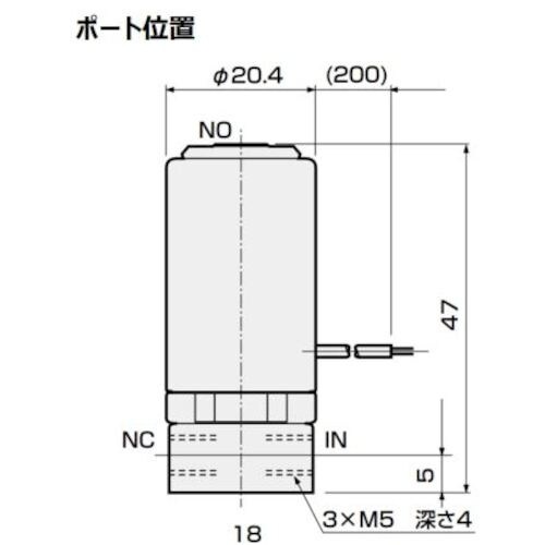 CKD 小形 直動式3ポート電磁弁