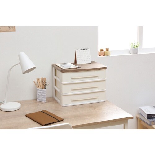 IRIS 288454 ウッドトップデスクチェスト