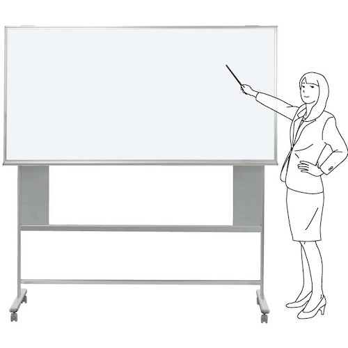 TRUSCO 片面昇降式移動ボード 無地 スチール