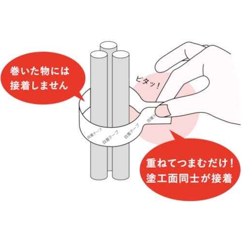 グリーンクロス 自着テープ 白 9mm幅 10本入