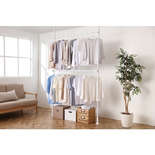 IRIS 574985 突っ張りワードローブ ホワ