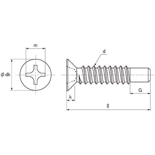 TRUSCO 皿頭タッピングねじ 2種BRP ステ