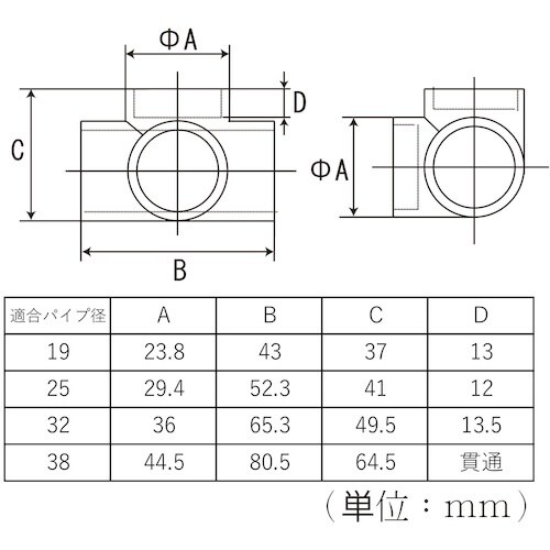 フジテック DC四方(ネジ付)25 ブラック