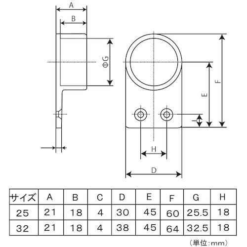 フジテック DCクロームP型ソケット 25mm