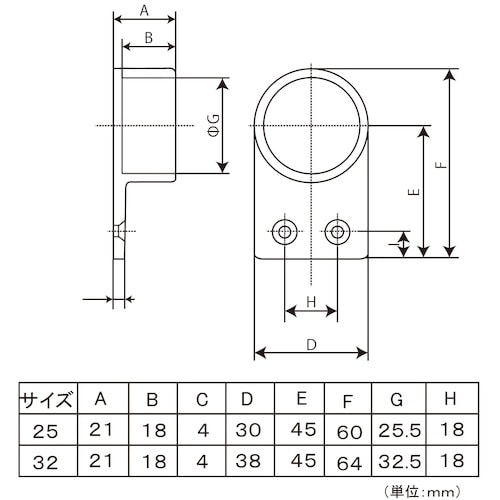 フジテック DCクロームP型ソケット 32mm