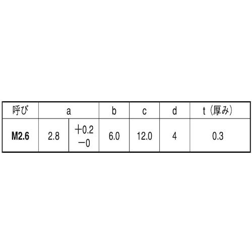 SUNCO ニッケル BS 板ラグ M2.6 (