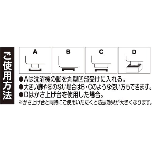 光 洗濯機用防振ゴム 低反発タイプ