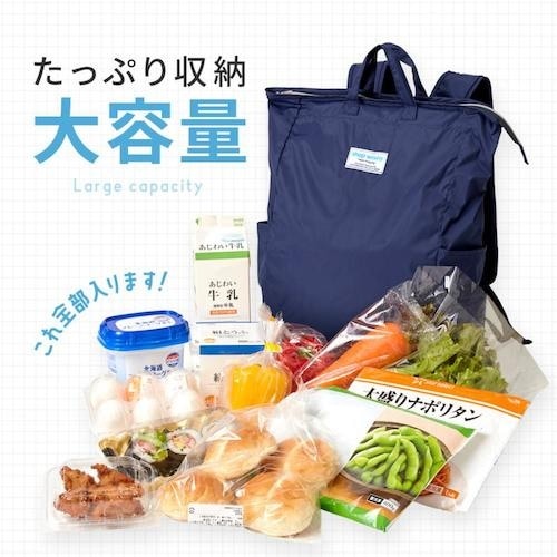 アイメディア 手の平サイズに畳めるリュック ネイビ