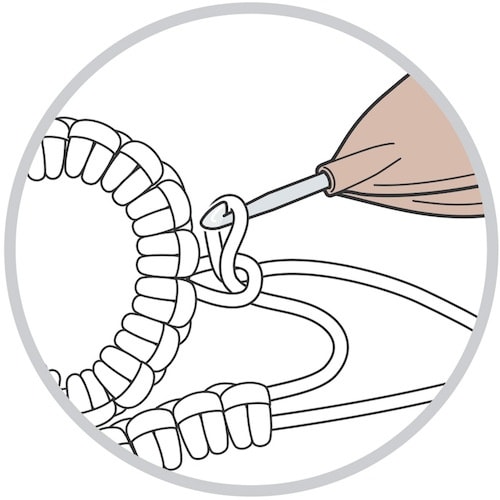 CLOVER かぎ針付タティングシャトル No8