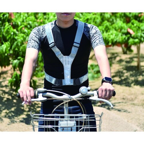 ミズケイ タスキ反射ベスト 軽快くん シルバー