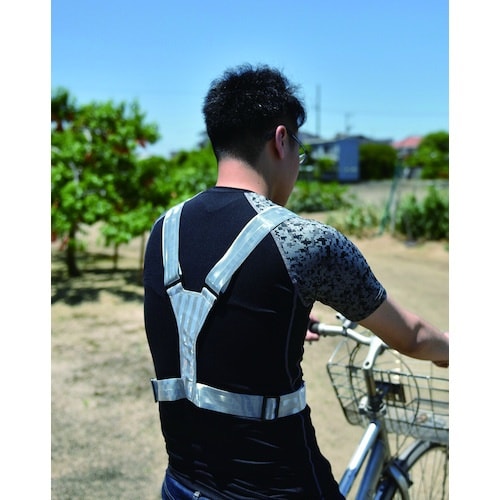 ミズケイ タスキ反射ベスト 軽快くん シルバー