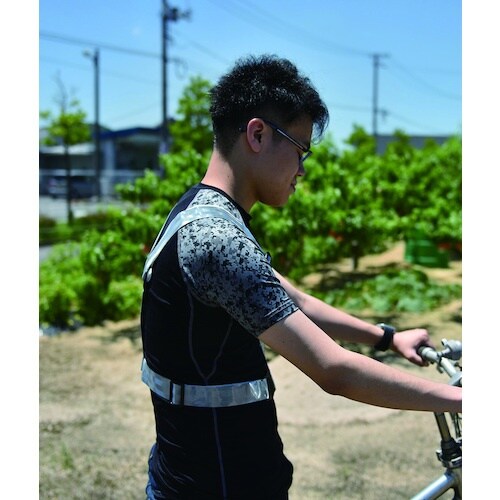 ミズケイ タスキ反射ベスト 軽快くん シルバー