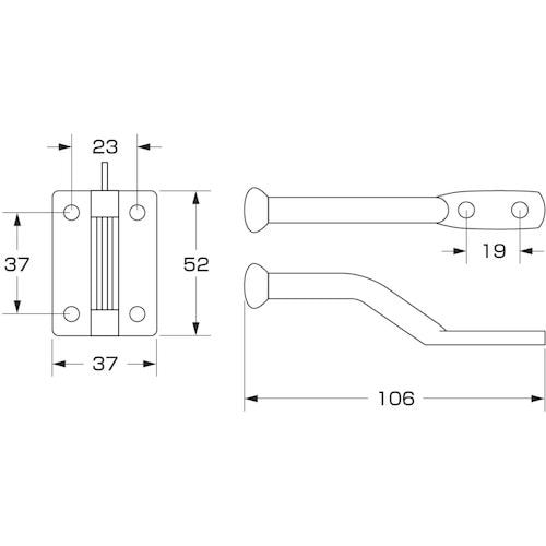 ハイロジック WT−515 ウエスタンラッチ 1個